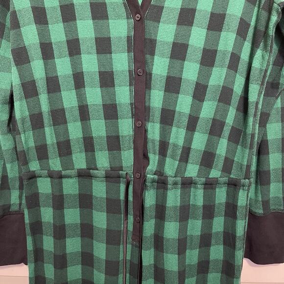 Victoria's Secret Check Print Thermal One Piece Pajama Size L Loungewear - Picture 5 of 8